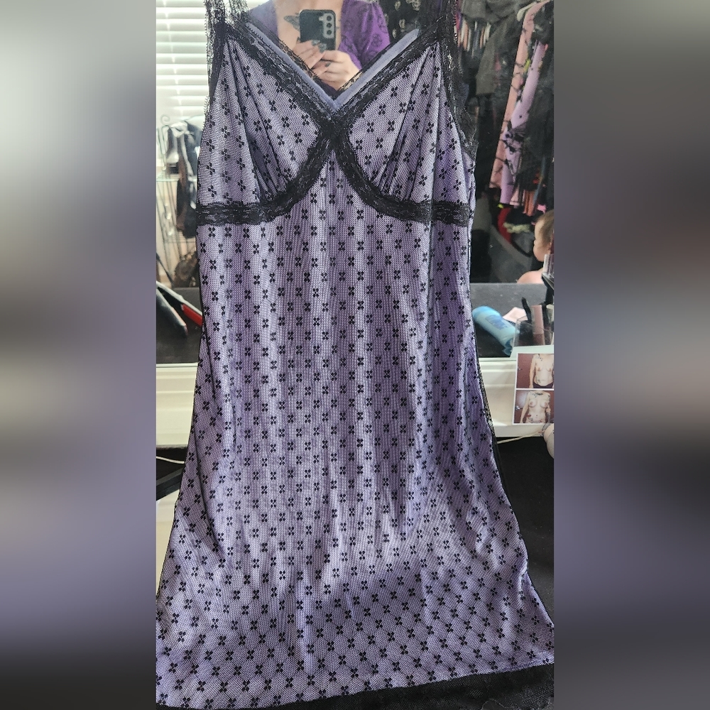 Romwe purple lace dress